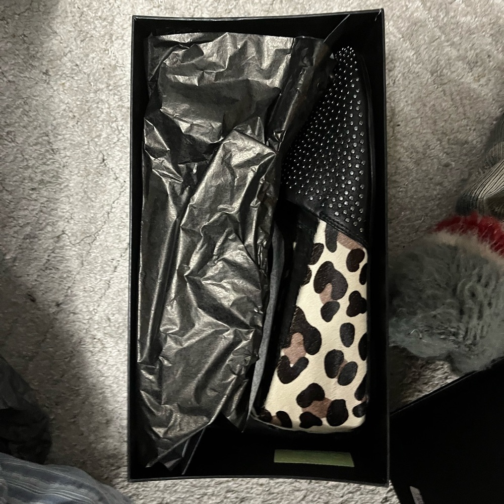 Harlow Rear/Sold Out animal hair/print leather flats Nicole Richie